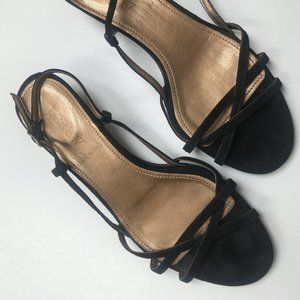 J.Crew Strappy Kitten Heels in Black